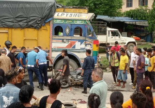 गजुरीमा ट्रकले ठक्कर दिँदा मोटरसाइकल चालकको मृत्यु