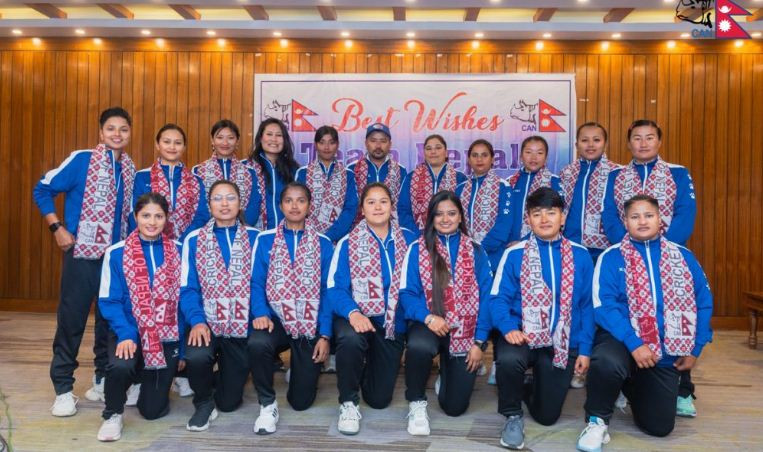 एसीसी महिला प्रिमियर कप खेल्ने नेपाली महिला क्रिकेट टोलीको बिदाइ
