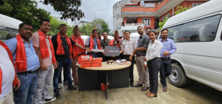 सीजी मोटर्सद्वारा १७ वटा किङलङ १४ सिटर इलेक्ट्रिक भ्यान हस्तान्तरण