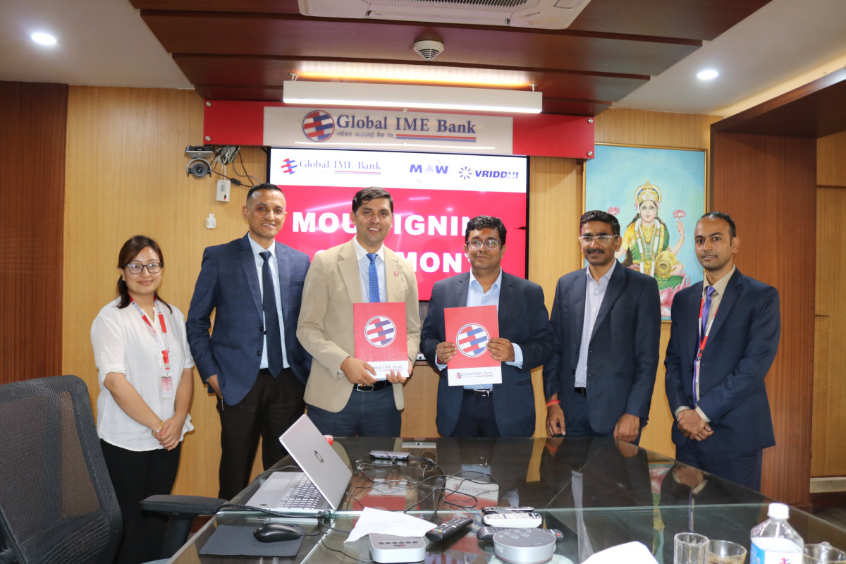 ग्लोबल आइएमई बैंक र एमएडब्लु वृद्धि मोटर्स तथा एमएडब्लु वृद्धि अटोकर्प बिच विद्युतीय सवारी कर्जा प्रवाहसम्बन्धी सम्झौता