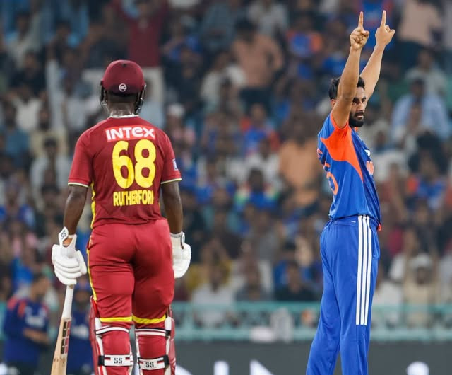 वेस्ट इन्डिजले भारतलाई दियो १७२ रनको लक्ष्य, होप र रदरफोर्डको आक्रामक अर्धशतक